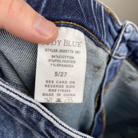 Judy blue‎ jeans women's 5 | 27x30 medium wash cargo jogger jb88779 no string - Picture 8 of 15